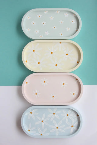 Painted oval trinket tray