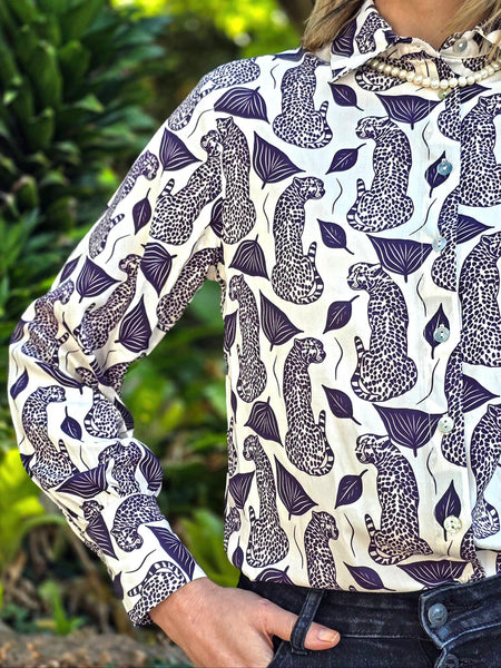 Ellie - Shadow Forest: Classic Collared Shirt with cuffs
