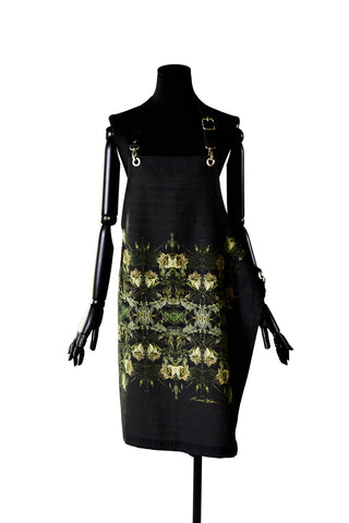 HendrikWillem Apron with Leather Straps - Black