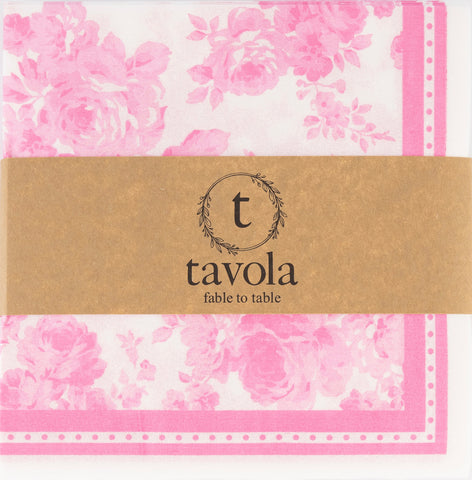 Tavola Biodegradable napkins - Rose in Pink