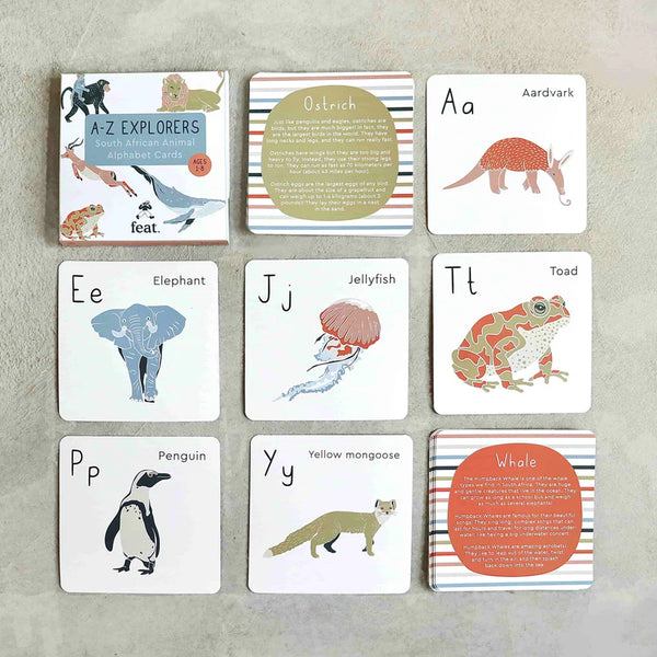 A-Z Explorers South African Animal Alphabet Cards