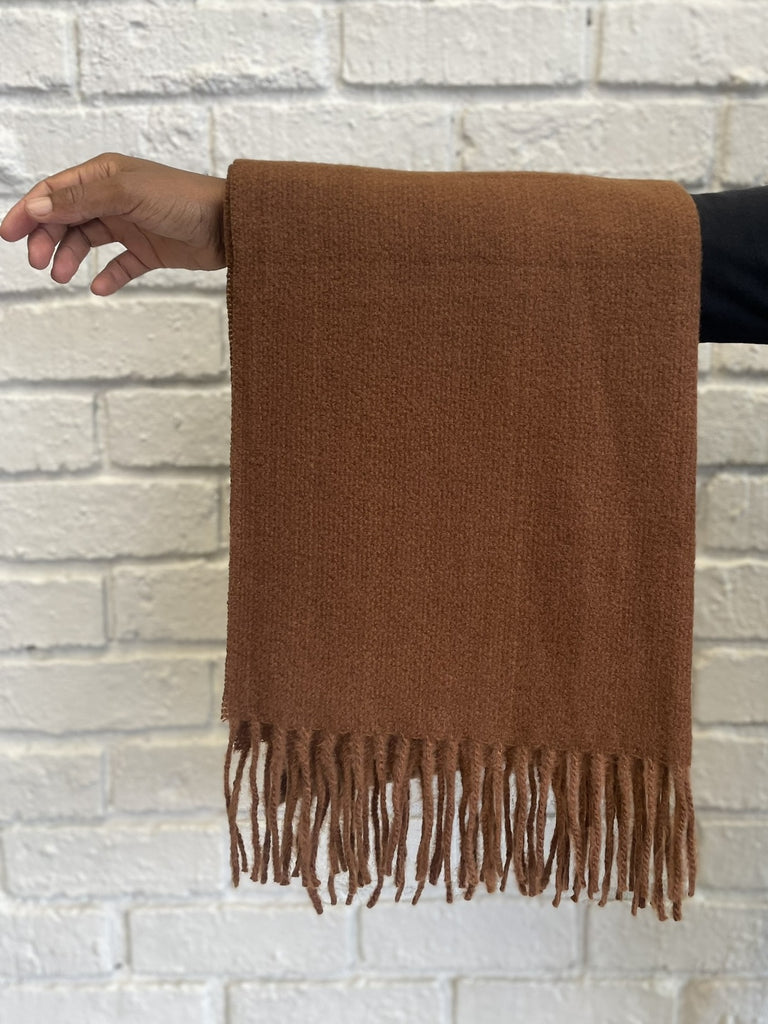 Cosy Bouclé Scarf in Toffee