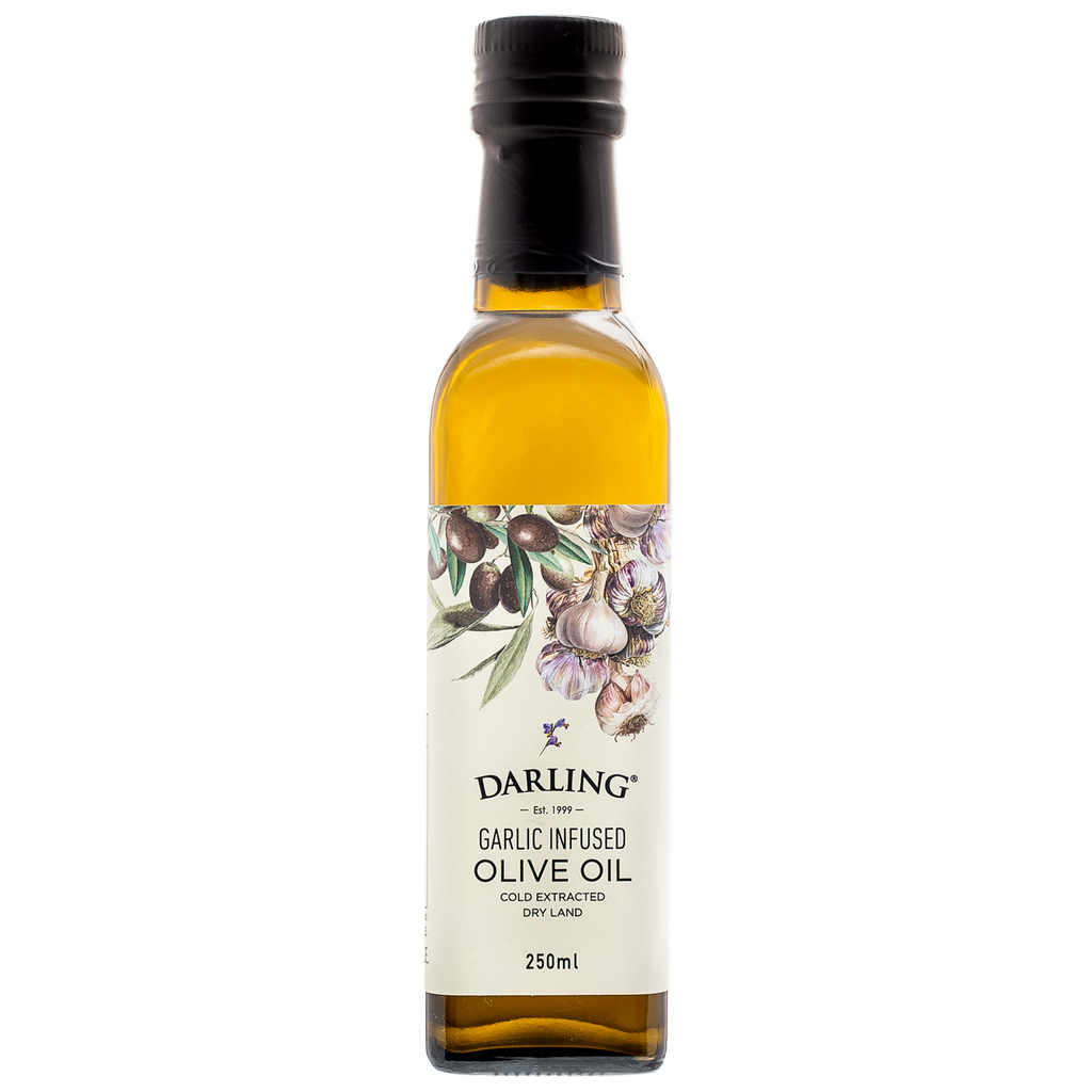 Darling Garlic infused Olive Oil 250ml in a bottle