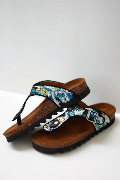 SALE Julz Jason Multi Blue Sequins