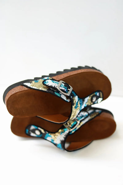 SALE Julz Jason Multi Blue Sequins