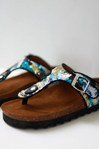 SALE Julz Jason Multi Blue Sequins