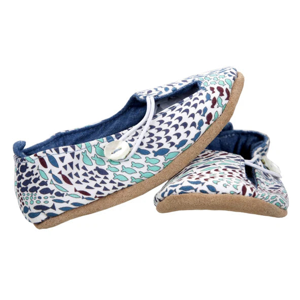 Myang Keyhole / Unisex - Denim and Blue Fish Swirl