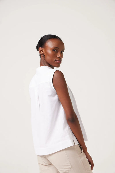 Marci Pleat Top in Tofu