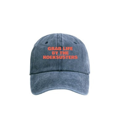 Grab Life By The Koeksusters cap - Denim with Orange