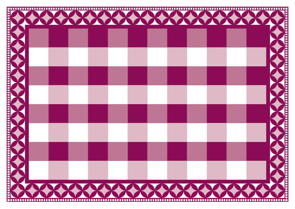Paper Placemats - Magenta Gingham