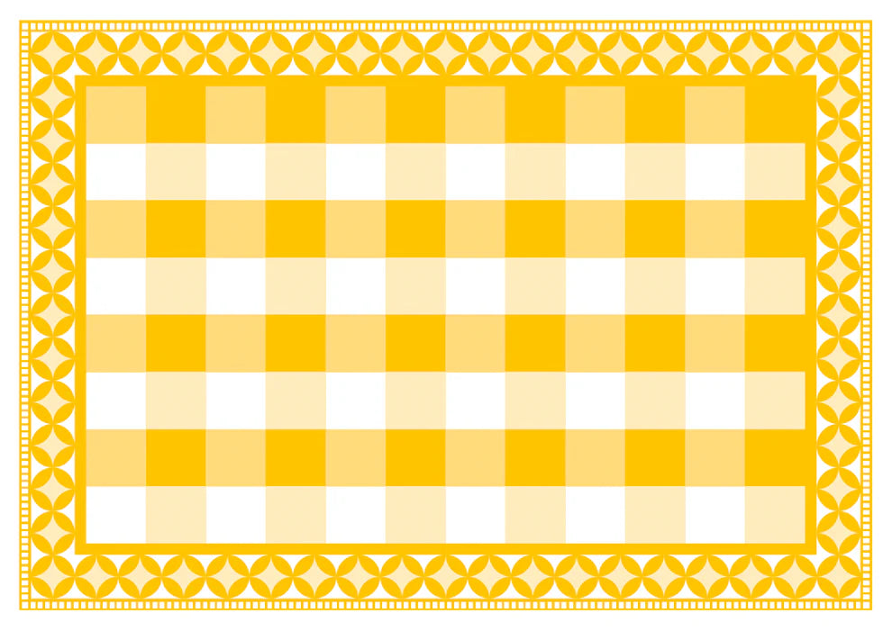 Paper Placemats - Yellow Gingham