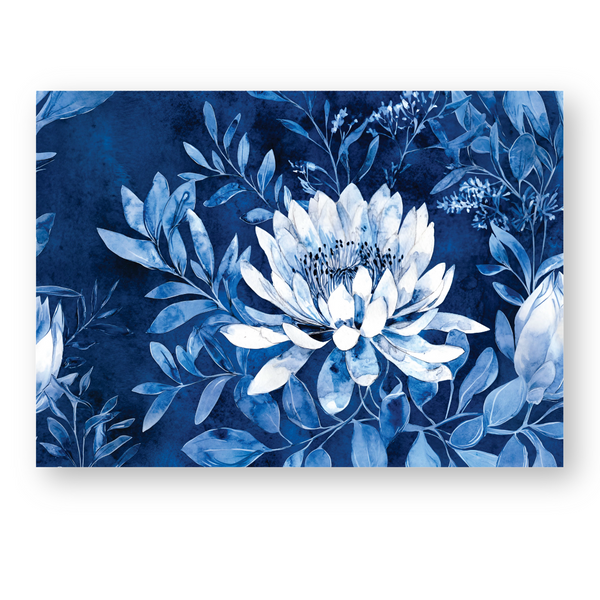 Paper Placemats - Indigo Protea