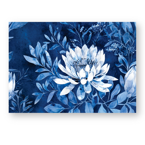 Paper Placemats - Indigo Protea