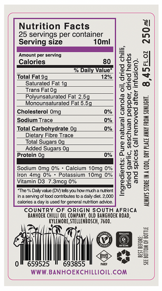 Banhoek Chilli Oil Asian - 250ml