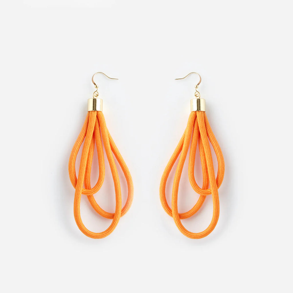 Wave earrings in Orange