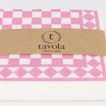 Tavola Biodegradable napkins - Checkerboard in Pink