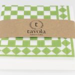 Tavola Biodegradable napkins - Checkerboard in Green