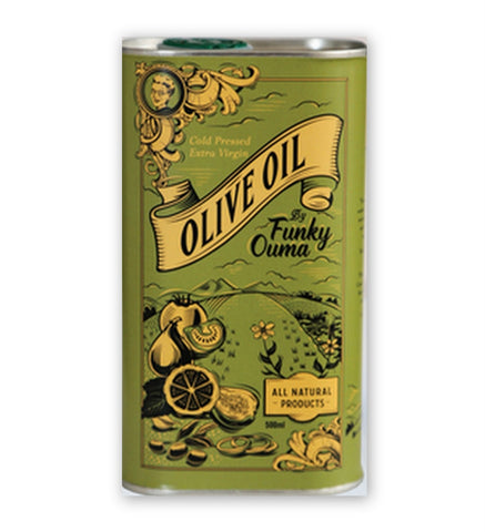 Funky Ouma Olive Oil 500ml in a tin