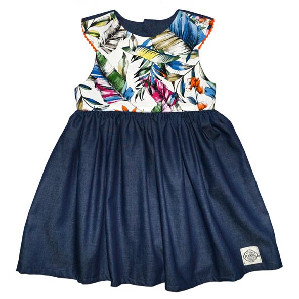 Myang Dress / Girls Denim and Tropics