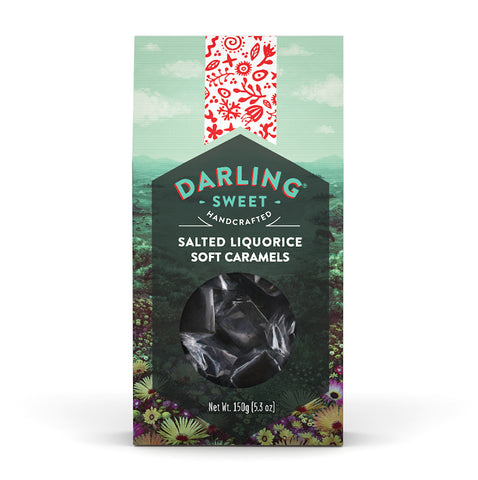 Darling Sweets Salted Liquorice Soft Caramels 150g