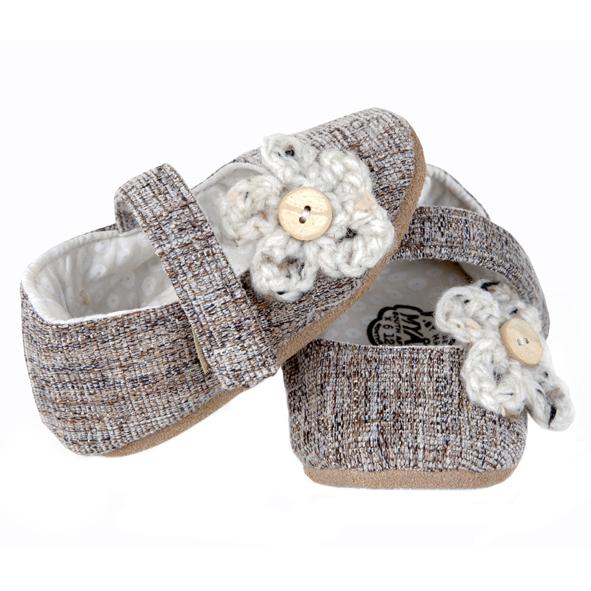 Myang Mary Jane / Girls - Tweed with Flower