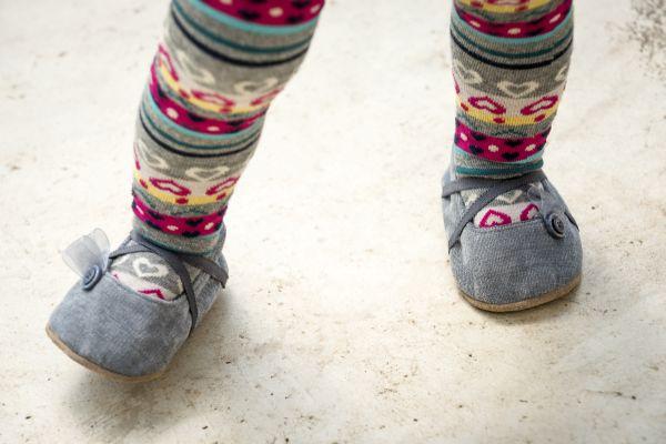 Myang Pumps / Girls - Grey Velvet Ballet