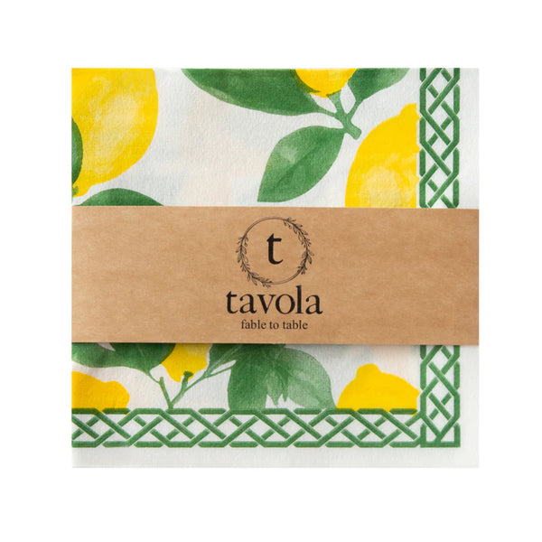 Tavola Biodegradable napkins - Green Lemon