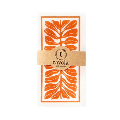 Tavola Biodegradable Slim napkins - Orange Leaf