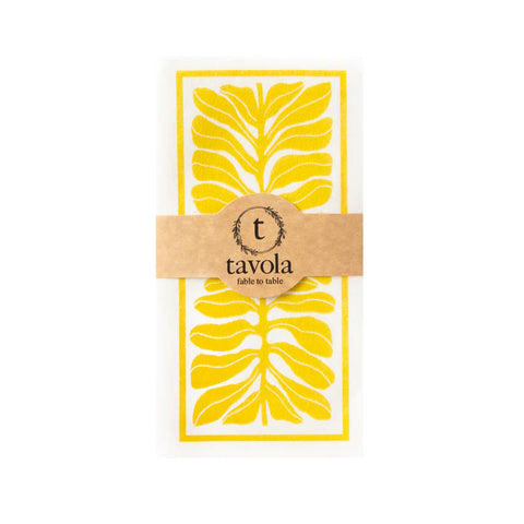 Tavola Biodegradable Slim napkins - Mustard Leaf