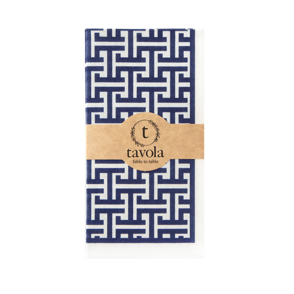 Tavola Biodegradable Slim napkins - Greek Blue