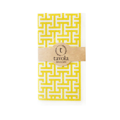 Tavola Biodegradable Slim napkins - Greek Mustard