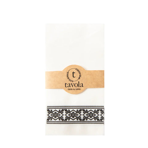 Tavola Biodegradable Slim napkins - Black Tile