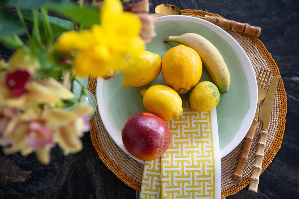 Tavola Biodegradable Slim napkins - Greek Mustard