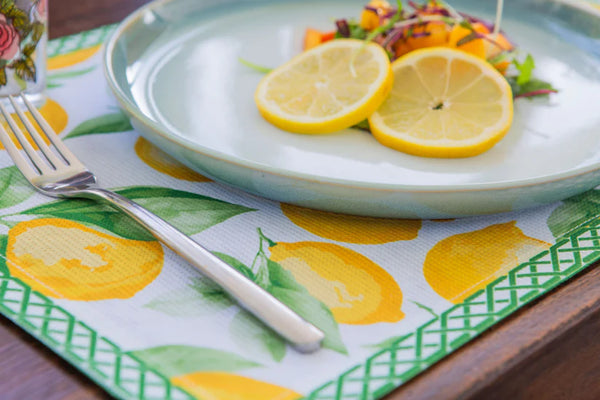 Lemon Placemats in Green