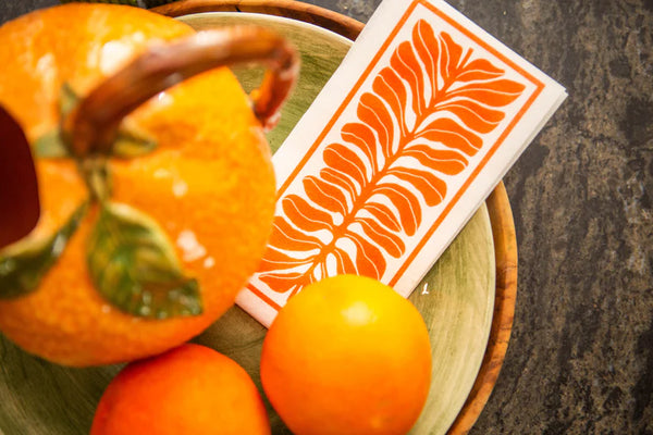 Tavola Biodegradable Slim napkins - Orange Leaf