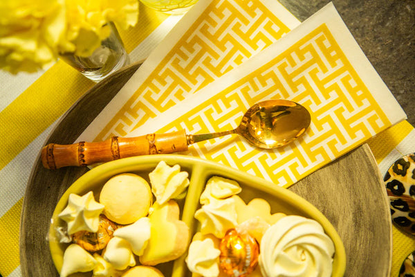 Tavola Biodegradable Slim napkins - Greek Mustard