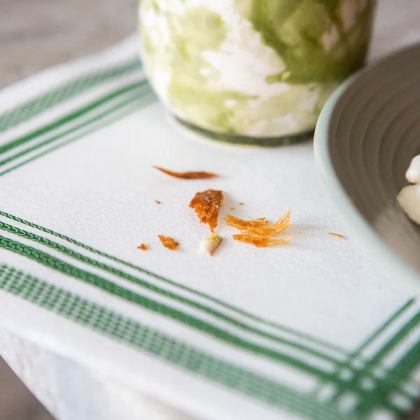 Tavola Biodegradable napkins - Green Stitching