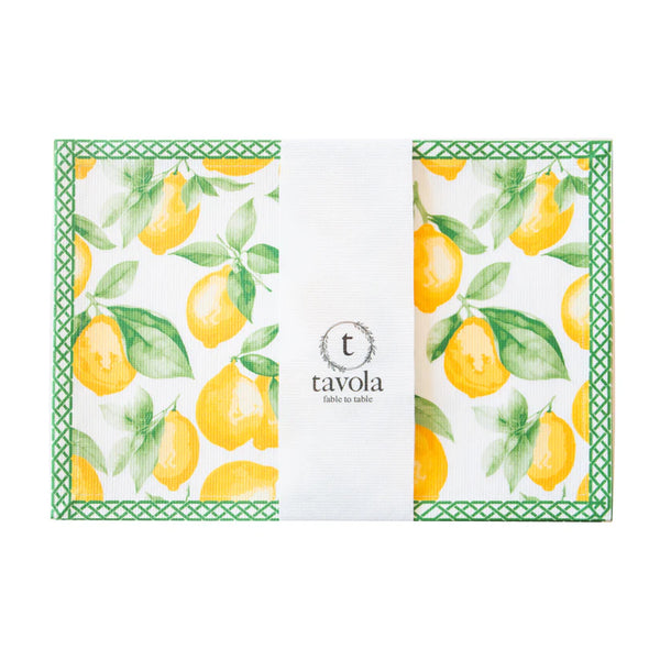 Lemon Placemats in Green