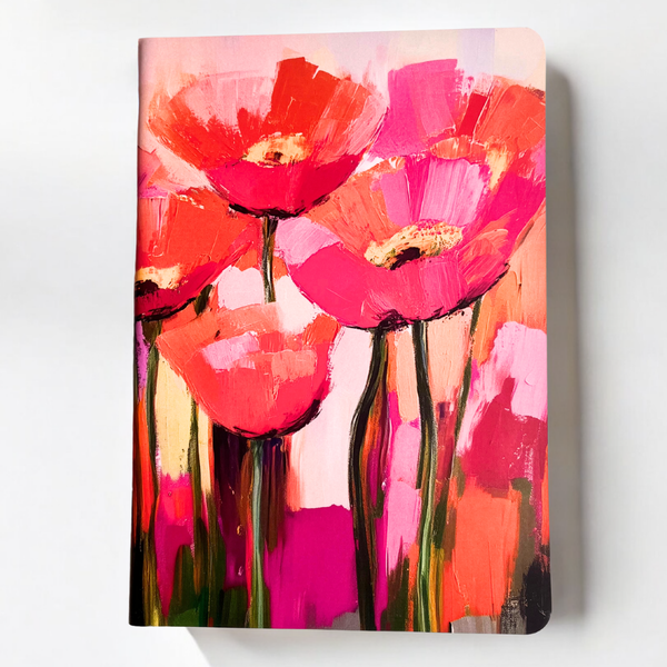 A5 Notebook - Bold Poppies