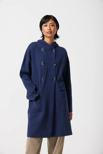 Jolie Cardi Coat in Navy Melange