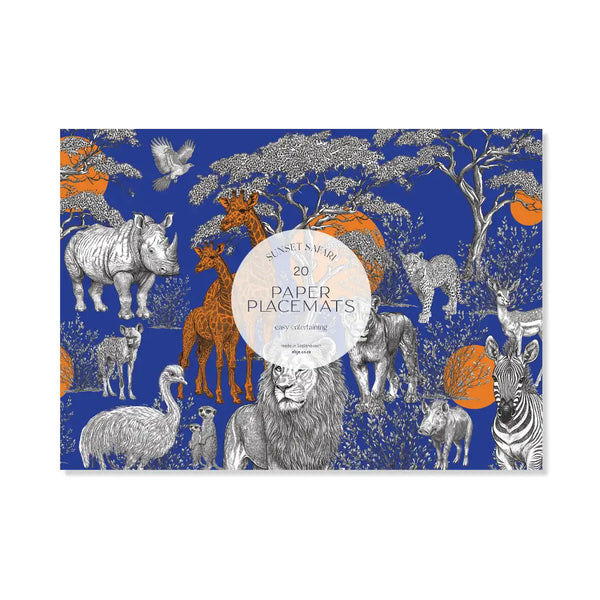 Paper Placemats - Sunset Safari