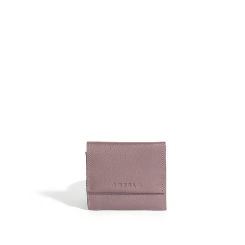 Billie Leather Small Trifold Wallet - Dark Taupe