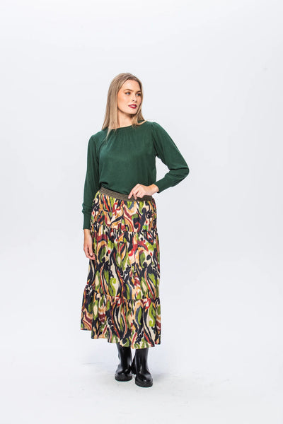 SALE Marbella Tiered Skirt - Abstract (IN 32 & 40)