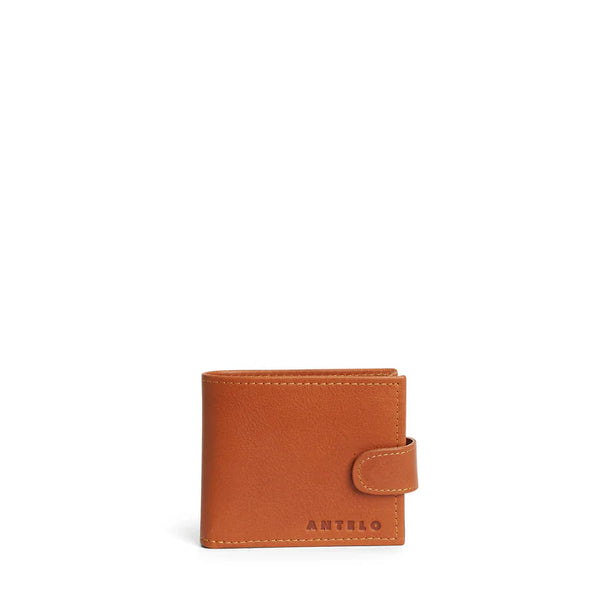 James mens leather bifold wallet - Cider
