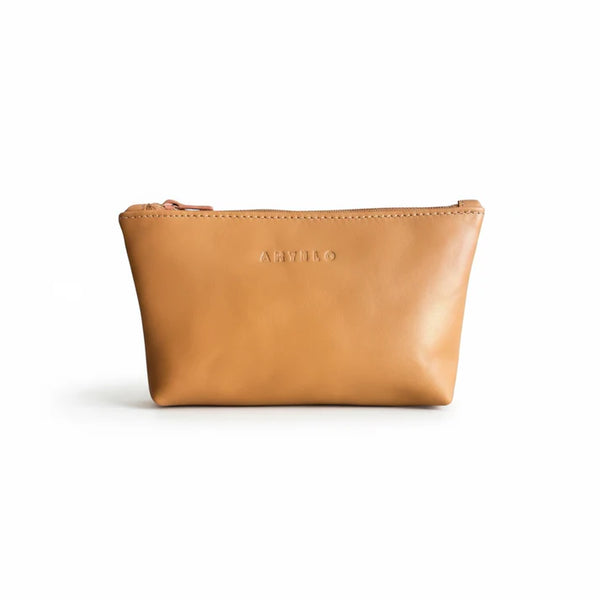 Norris leather zip pouch - Various Colours