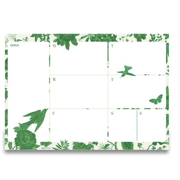 Green Garden A4 Weekly Planner 52 pages