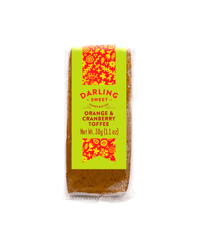 Darling Sweets Orange & Cranberry Toffee Bar 30g