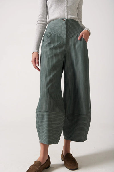 Sloane Barrel Leg Pants - Eucalyptus