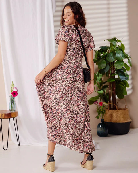 Bonny - Sweet Fields: Maxi Wrap dress