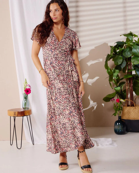 Bonny - Sweet Fields: Maxi Wrap dress